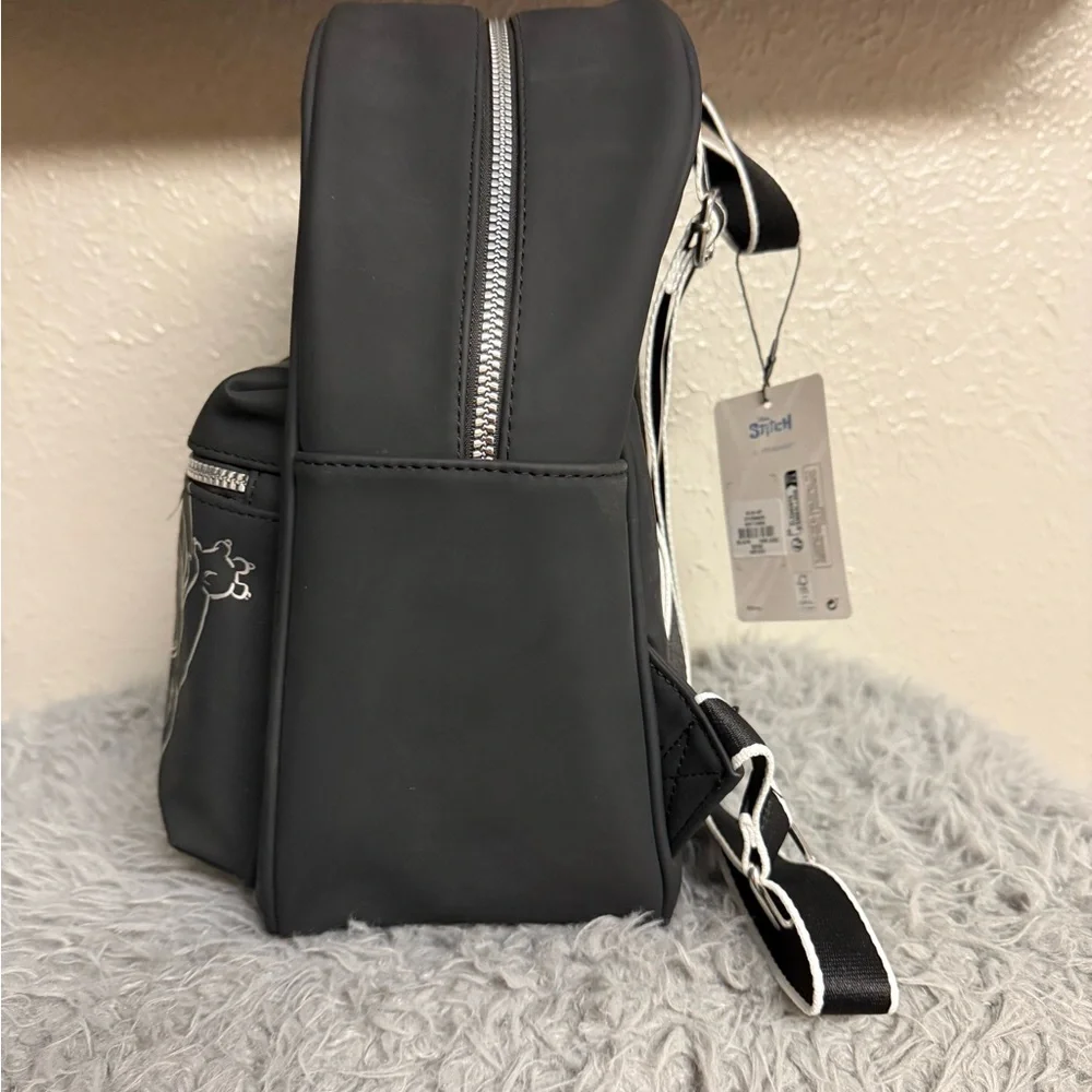 Disney Primark Black Mini Backpack with Lilo & Stitch Accents